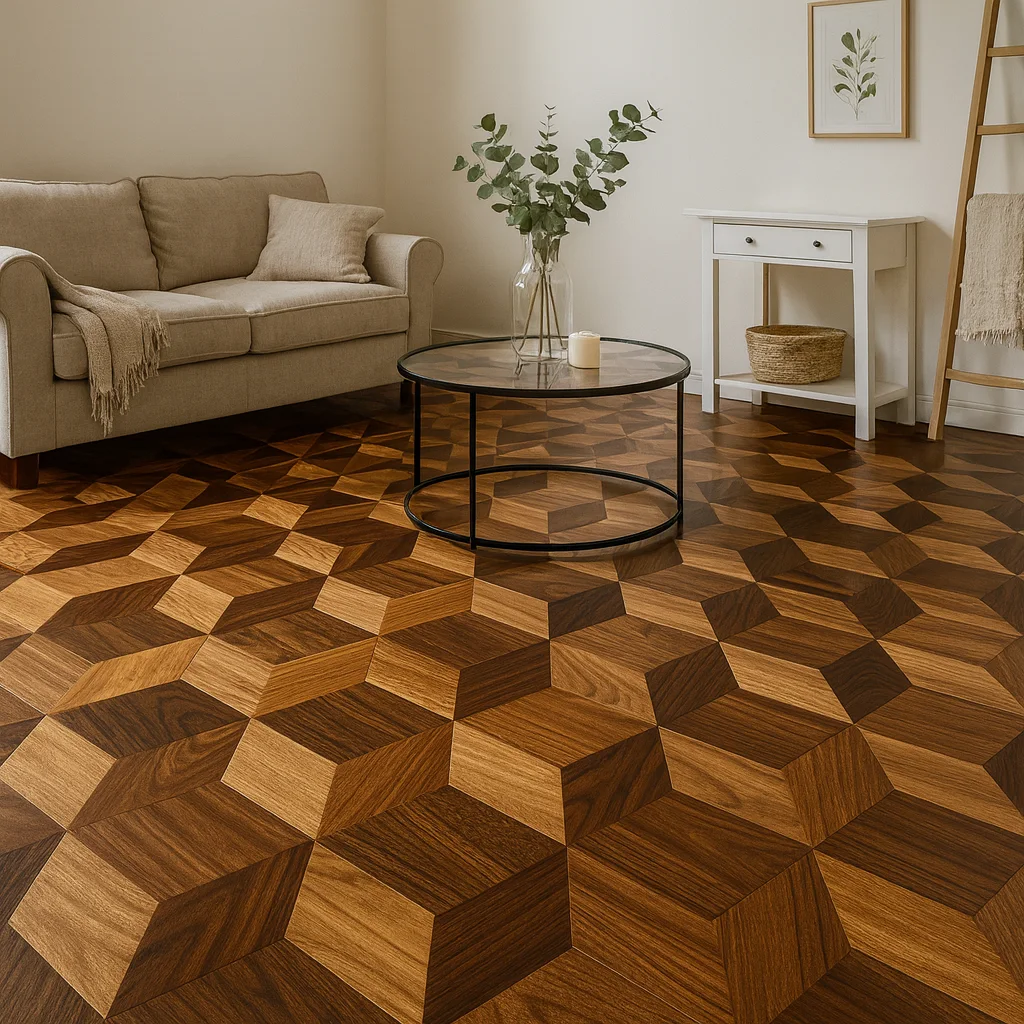 Geometric 3D Cube Flooring